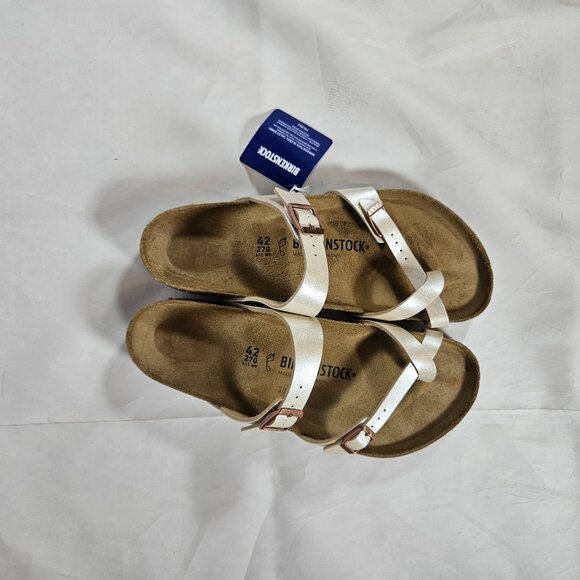 Birkenstock Mayari Graceful Pearl White Slides Sandals Size 42 Women's Size 11 - Picture 5 of 10